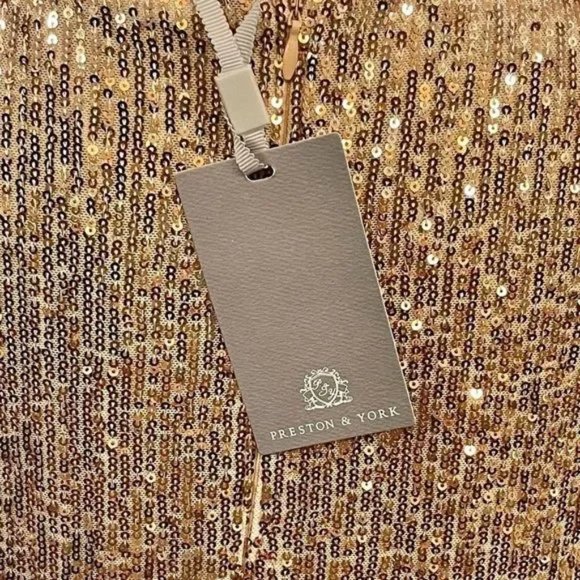 Preston & York Rosa Jewel Neck Long Blouson Sleeve Sequin Dress. Size 8.NWT! - Picture 4 of 12